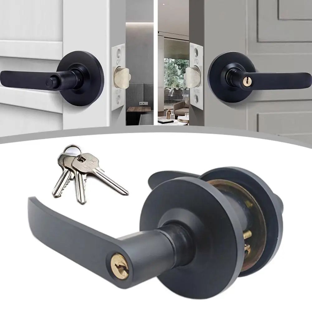 Door Handle Lock Entry Sliding Front Doors Entrance Keyed Locks Home Use For Bedroom Living Room Indoor Household J6v2