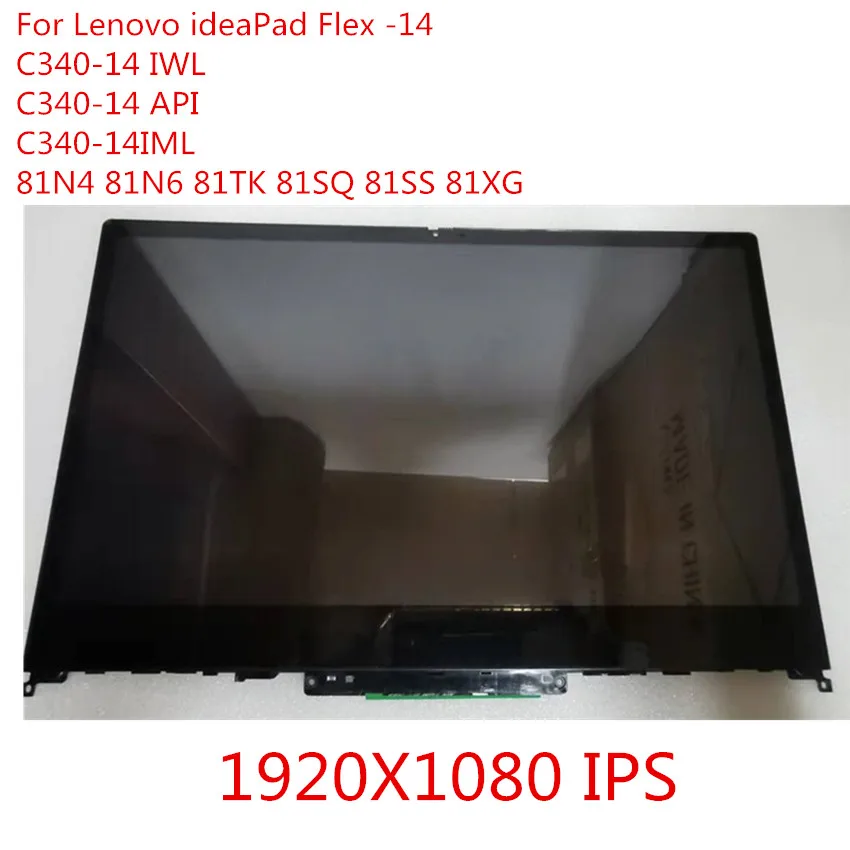 

14'' FHD Laptop lcd led Screen Assembly For Lenovo Ideapad C340-14API IML IWL FLEX-14 81N4 81N6 81XG 81SS 81SQ 81TK