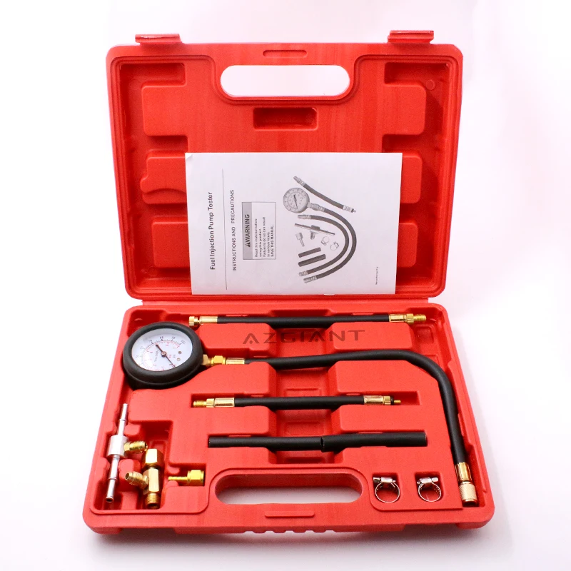 

NEW TU-113 Auto Fuel Injection Pump Pressure Tester Kit Car Petrol Gas Engine Cylinder Compression Gauge