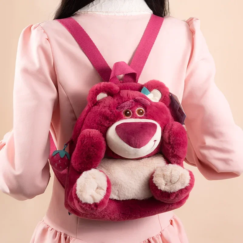 

Disney Lotso милые дети и девочки удобный, мягкий, милый и универсальный плюшевый мультяшный креативный кукольный рюкзак большой вместимости