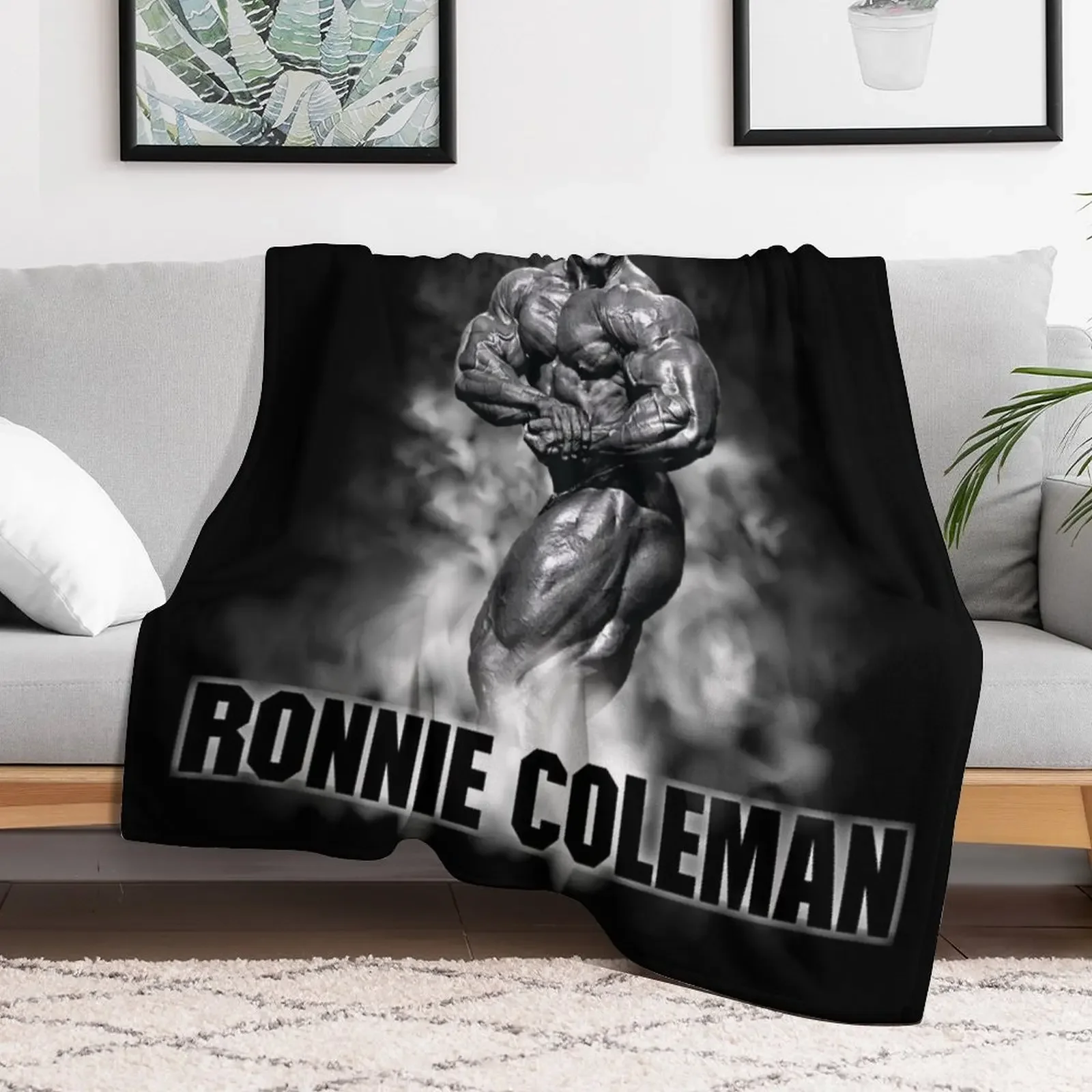 Ronnie Coleman Bodybuilder Throw Blanket Plaid Plush Blankets