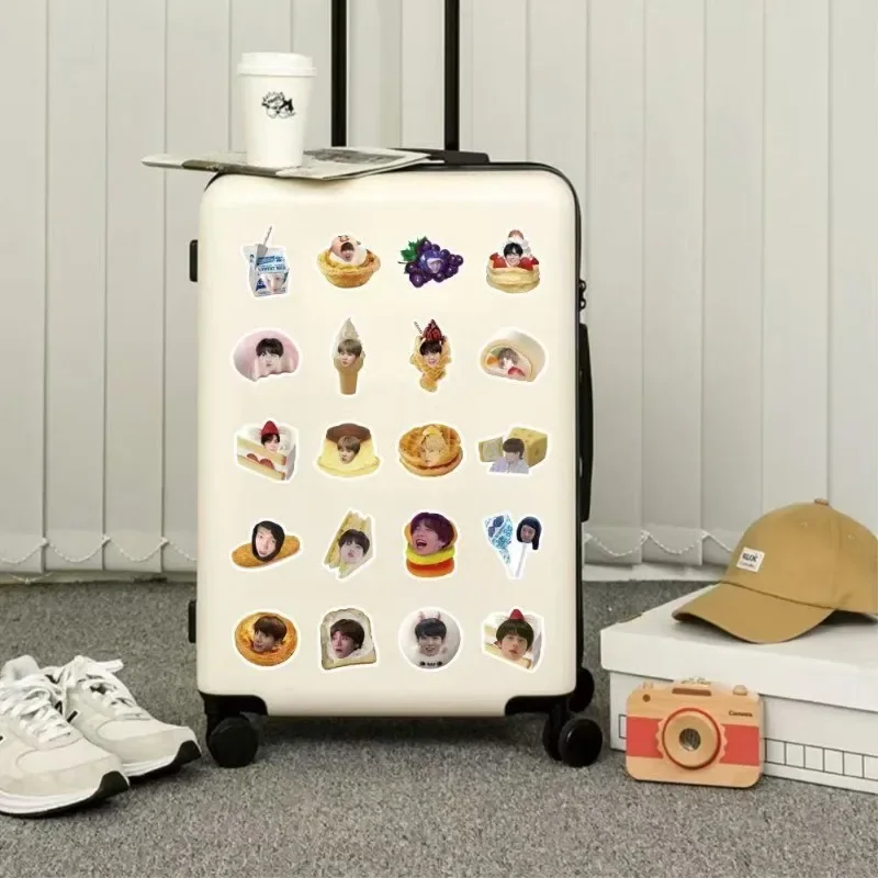2026 New 60pcs Bt21 Food Head Stickers, Creative Decor Decals for Phone Cases, Journals, Notebooks & Desks, Diy Merch - view 6