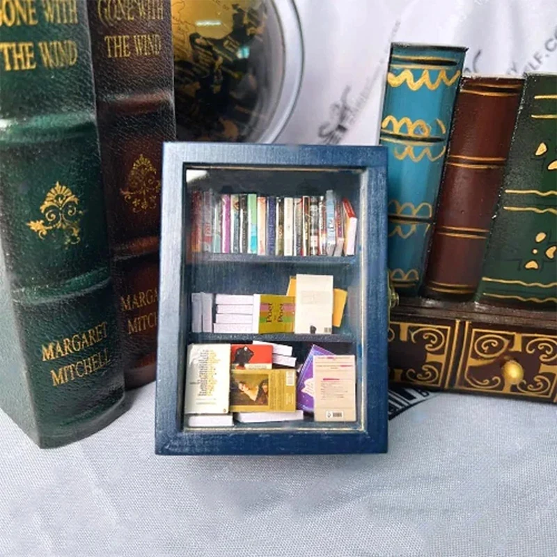 ชั้นวางหนังสือป้องกันความวิตกกังวลแบบสร้างสรรค์หนังสือขนาดเล็กของขวัญกล่องไม้ขีดไฟเขย่าความวิตกกังวลของคุณของขวัญตกแต่งบ้านตุ๊กตา