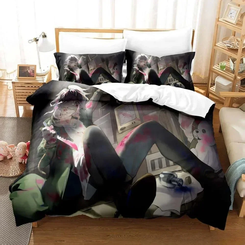 3D Danganronpa V3 Y2k Girls comforter Printed Bed Set Duvet Cover Pillowcase Bedding Set Linen Sheet Quilt Cover Queen King Size - view 4