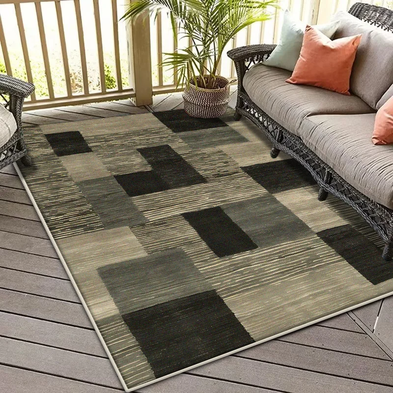 

Современный геометрический ковер для балкона, абстрактное украшение для дома, нескользящий ковер для гостиной, спальни, гостиной, дивана, легко чистящиеся напольные коврики