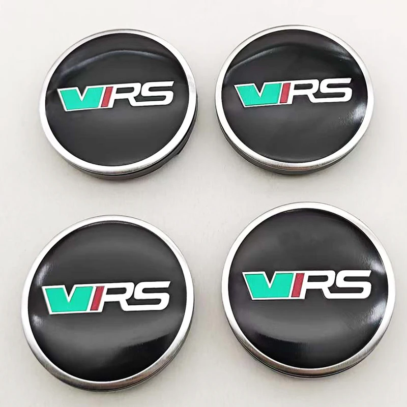 4 Stück 56mm VRS Logo Auto-Radnabenkappen Felgenabdeckung Emblem für Skoda Rapid Octavia RS Kodiaq Fabia Zubehör – Detail 6