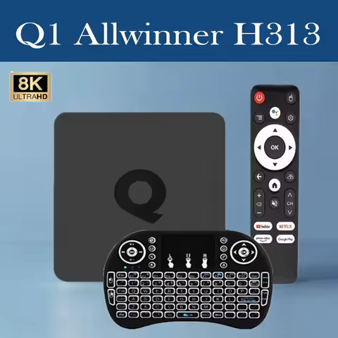 2025 High Quality Android TV Box Android 14 8K AllwinnerH313 Quad Core WiFi BT5.4 Voice Remote Smart TV Media Player Set Top Box