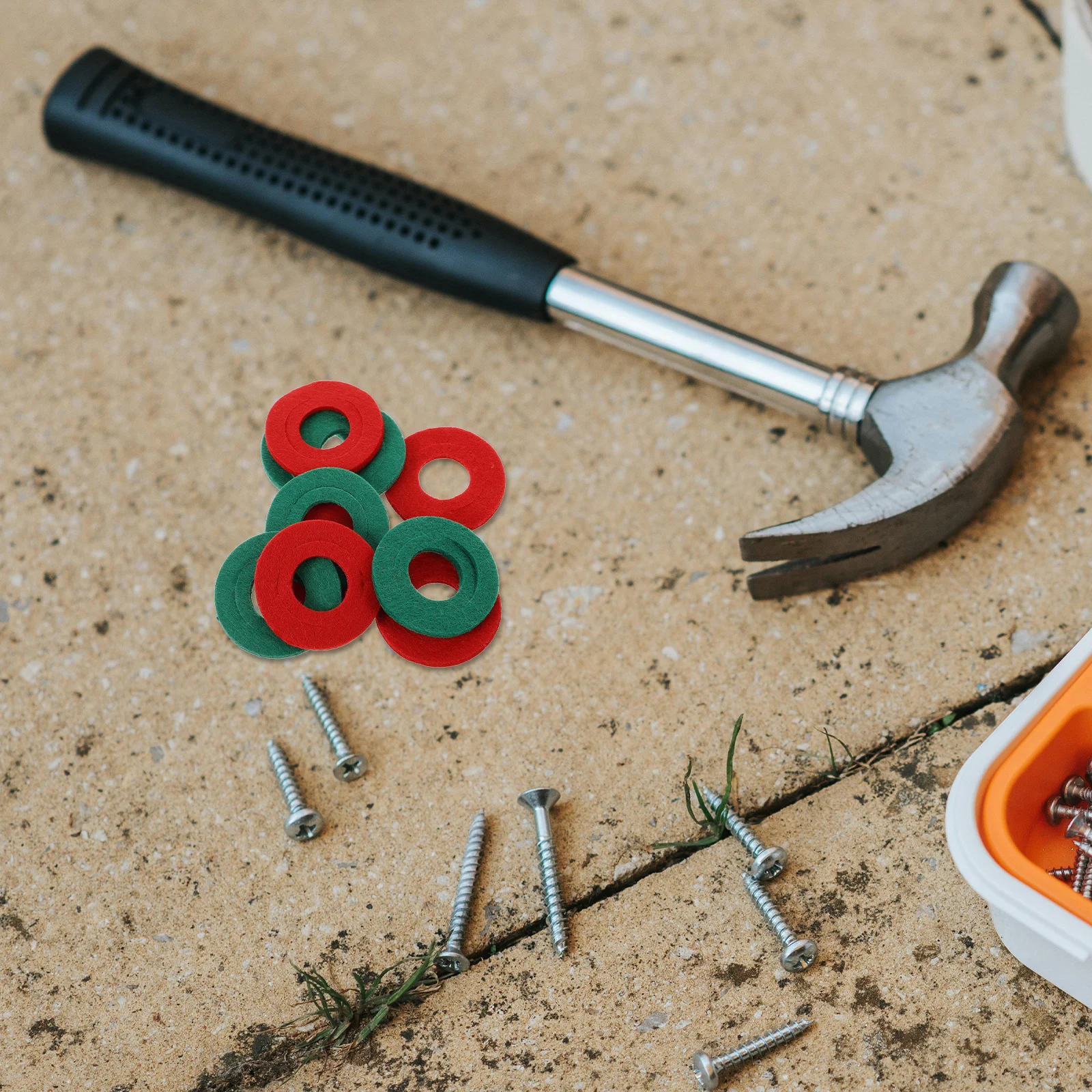

10pcs Fiber Terminal Protector Washers Red Green For Automotive Truck Durable Maintenance Spacer Pad Insulation