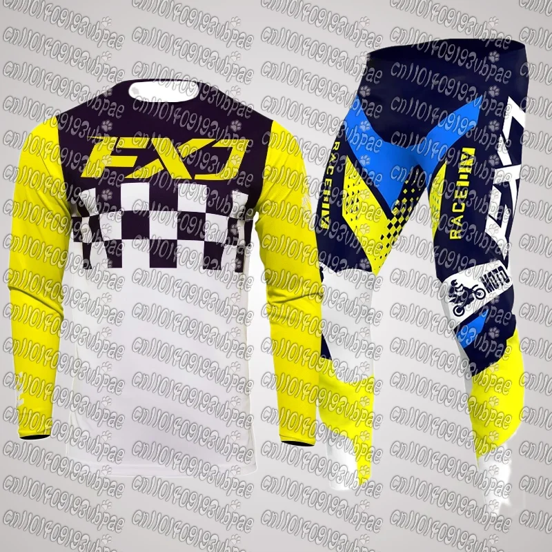 

2026Популярный мотоциклетный внедорожный комплект, гоночный комплект, дышащая футболка с длинными рукавами, комплект с длинными штанами для взрослых, мужской и женский гоночный комплект