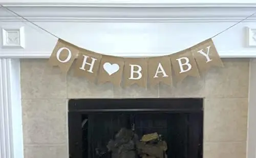 Oh Baby-Sackleinen-Banner für Babyparty-Dekorationen und Geschlecht offenbaren Party – Detail 6