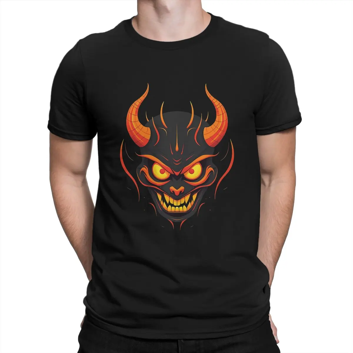 Devil T Shirt for Men Pure Cotton Fashion for Male T-Shirt Round Neck Diablo Tees Short Sleeve Clothes Birthday Present