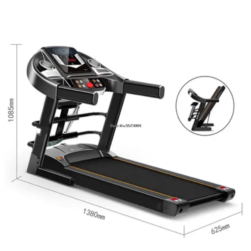 Multifunctional Foldable Mini Fitness Home Treadmill Indoor Exercise Equipment Gym Folding House Fitness Running Treadmills 220V