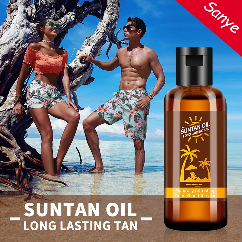 Beach Bronzing Self-tanning Oil Men Women Sexy Brown Suntan Serum Skin Lasting Natural Tan Emulsion Body Bronzer Tanning Lotion