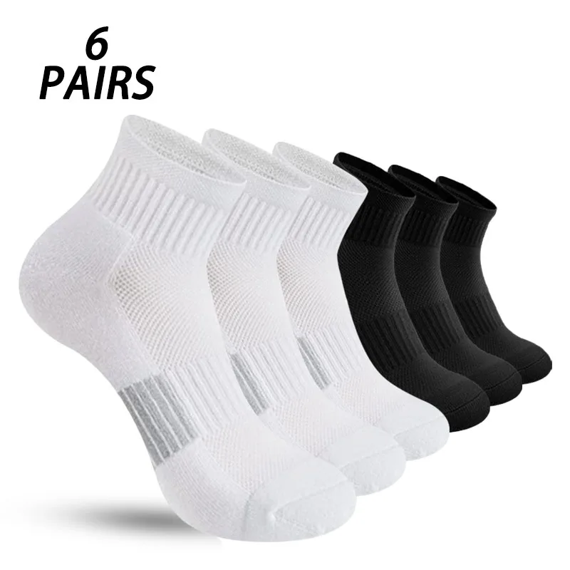 

6 пар мужских однотонных носков до середины икры в вертикальную полоску, деловой стиль, подходит для всех сезонов, универсальные черные носки, дышащие