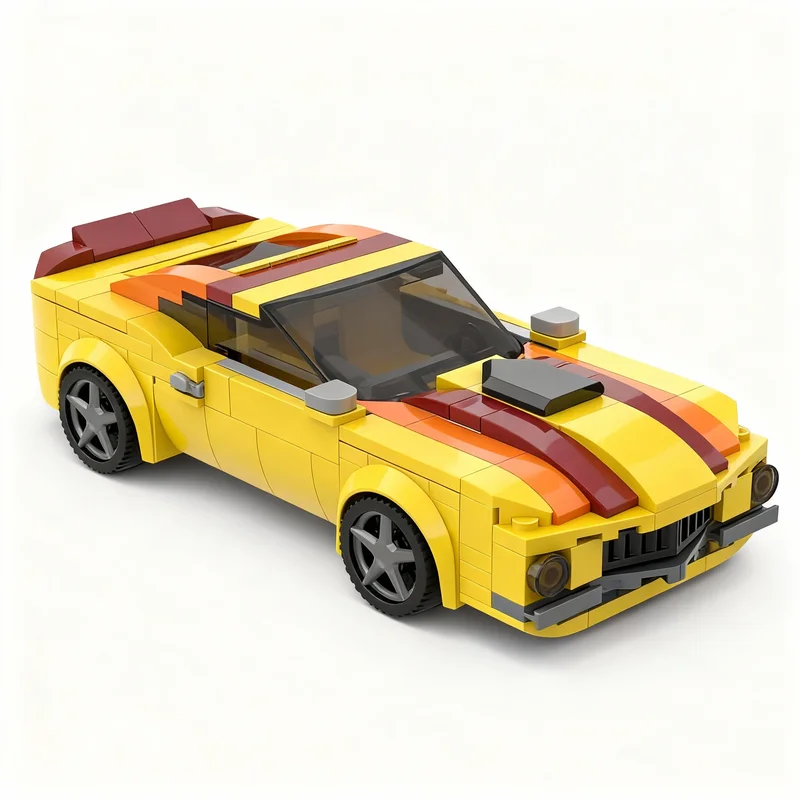 

264pcs MOC Classic 1970s Chevroleteed Camaro City Champions Model Building Blocks Construction Toys Christmas Gifts Brick Kids