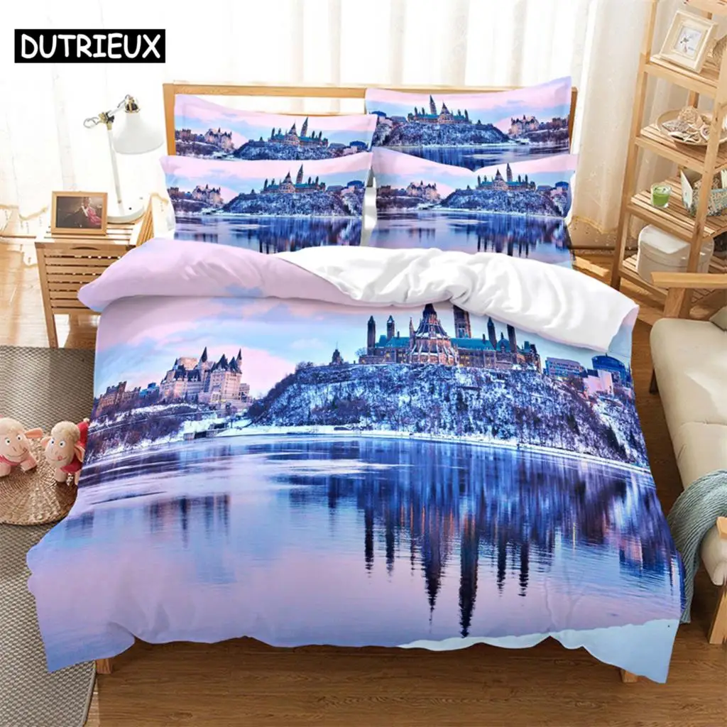 

Beauty 3D Digital Bedding Sets Home Bedclothes Super King Cover Pillowcase Comforter Textiles Bedding Set bed cover set