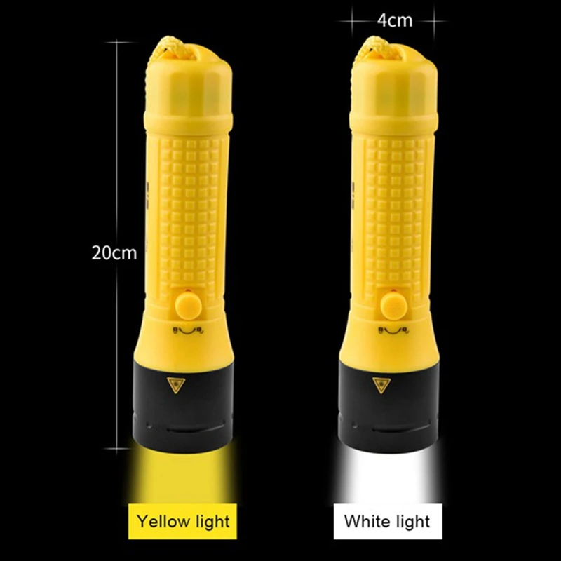 Diving Flashlight 1000LM LED Focused Long Lasting Waterproof Night Diving Fishing IPX8 Underwater Light