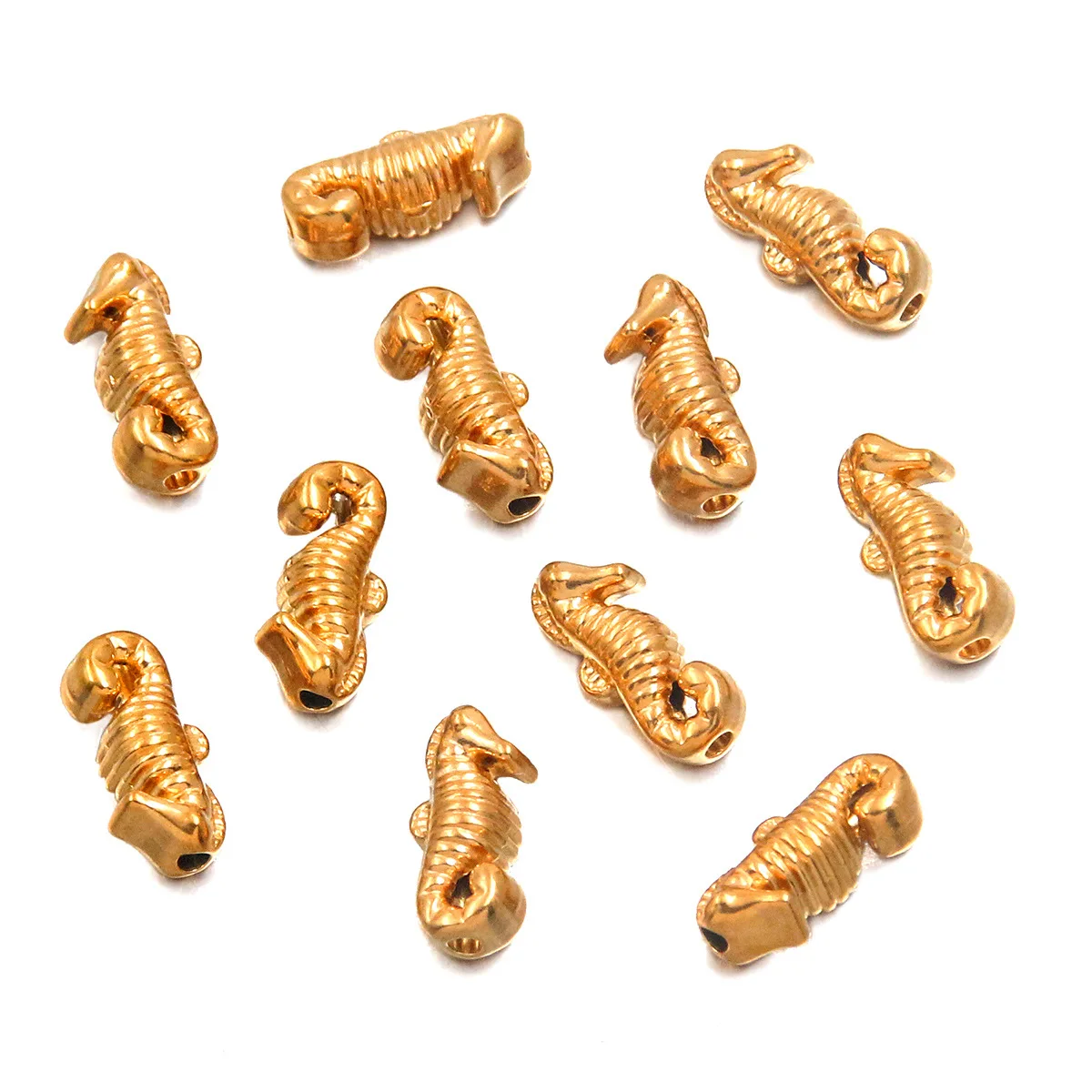 5 Stück Edelstahl Ozean-Tier-Abstandshalterperlen, Schildkröten- und Fisch-Anhänger, Sommer-Schmuckzubehör für DIY Armbänder und Halsketten – Detail 5