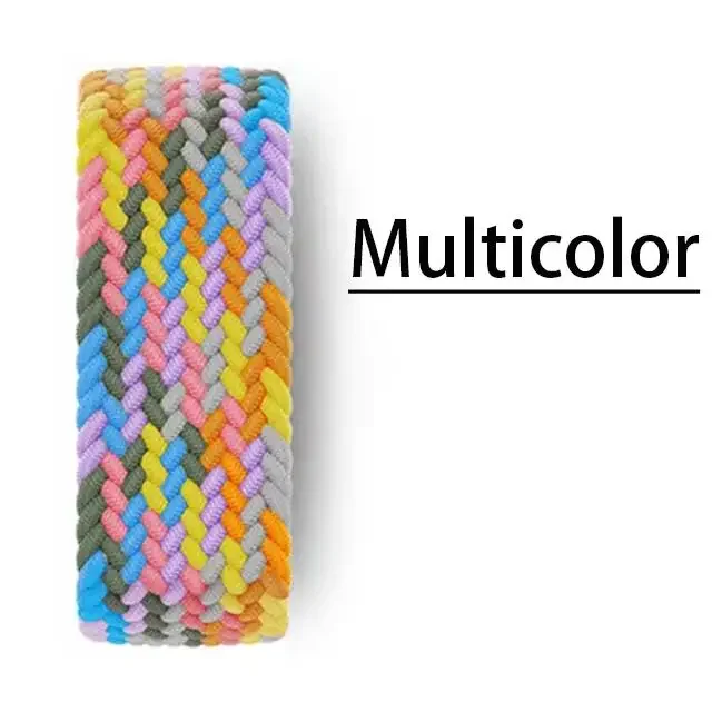 Armband für Apple Watch Series 10 11 46mm 9 7 8 5 SE 6 46mm 42mm 40mm 45mm 44mm Ultra 49mm Geflochtenes Solo Loop Armband Correa