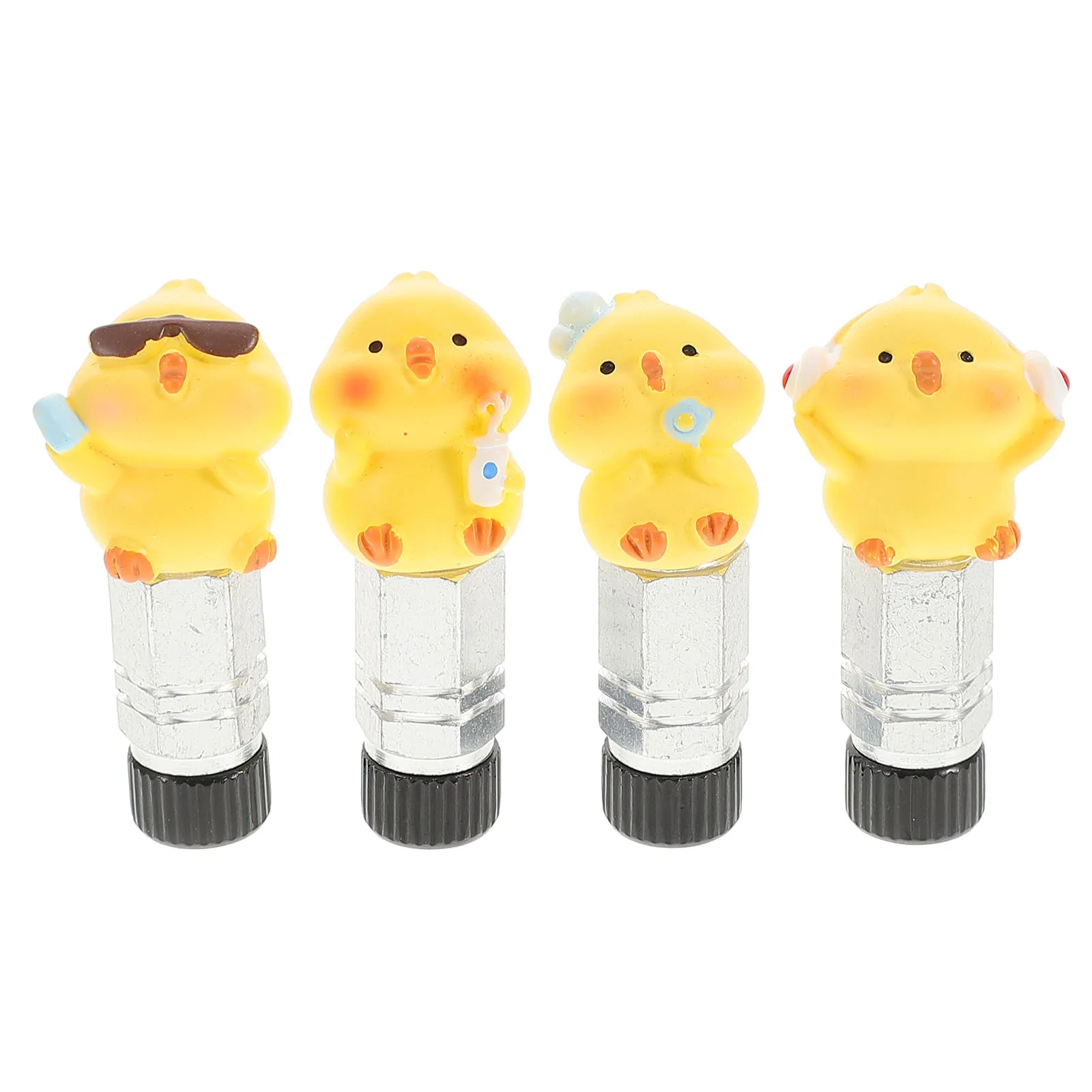 

4pcs Valve Core Decoration Stylish Tire Valve Caps for Bike Convertible Headset Cover Compatible Car Decorative Iron Cap Cycling
