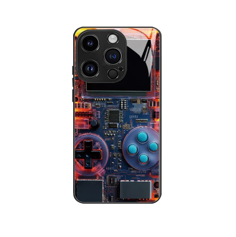 وحدة تحكم اللعبة الإبداعية 15Pro حالة الهاتف ، أبل 14 حالة الزجاج ، شخصية 11 حماية ، بارد ، IP13 #5