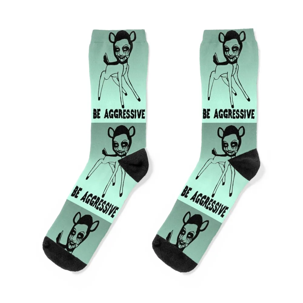 Be Aggressive Socks cool new in's Crossfit cute Woman Socks Men's