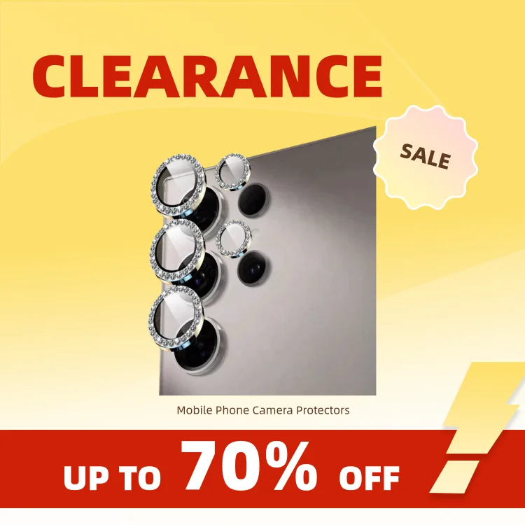 Clearance_Metal Diamond Ring Lens Camera Protector For Samsung Galaxy S22 S23 S24 Ultra For Galaxy S23 S23 Plus Glass Lens Cap_C