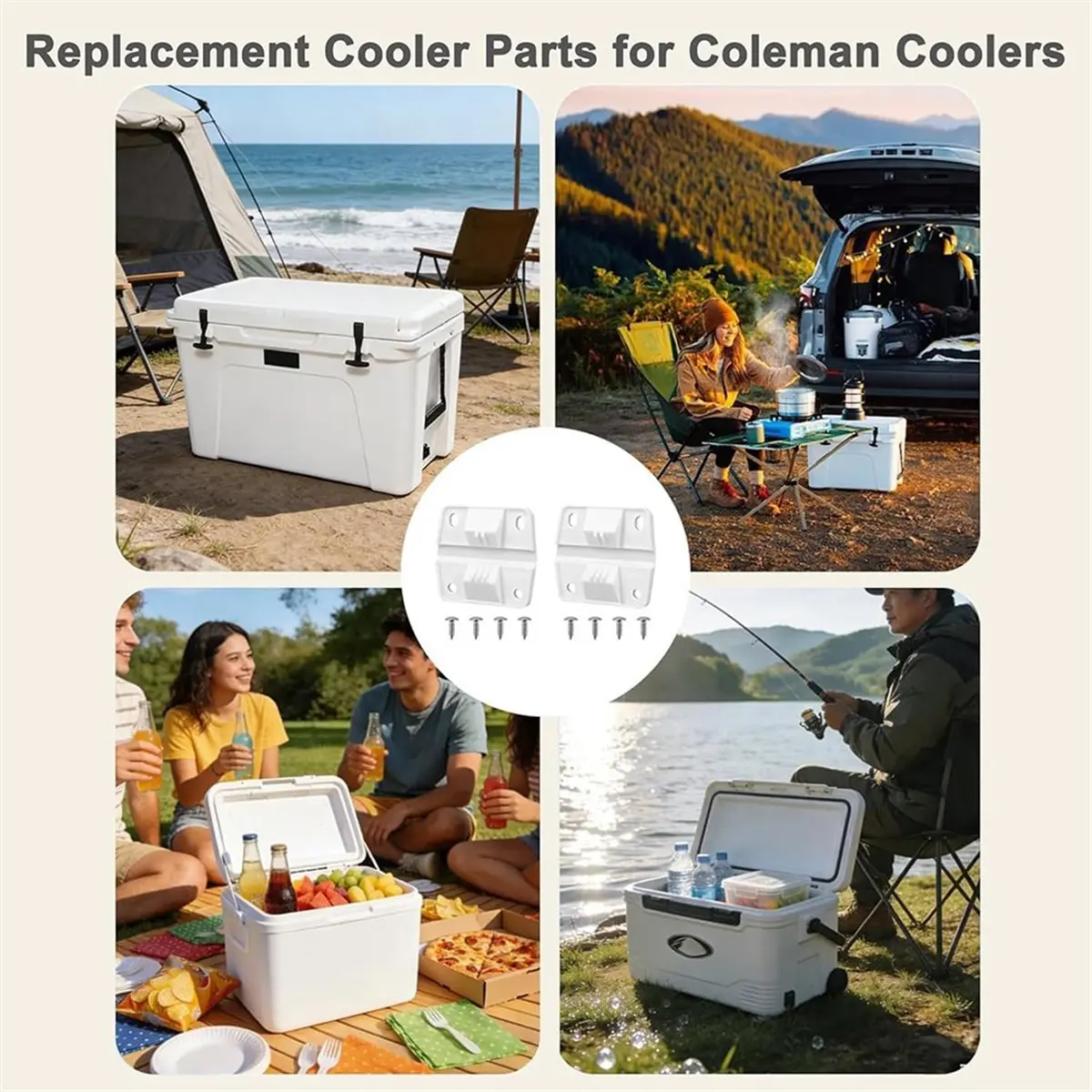 2026 New Tool For Cooler Drain Plug Kit Easy No-Drill Install. Hinges. Restores Cooler for Camping, Fishing Tailgating
