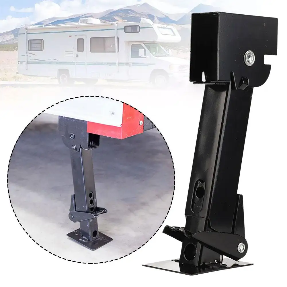 Stabilisateur de remorque pliant, 1 pièce, cric stabilisateur réglable en fer, fabrication exquise, capacité de levage de 1000lb pour le camping B9I1