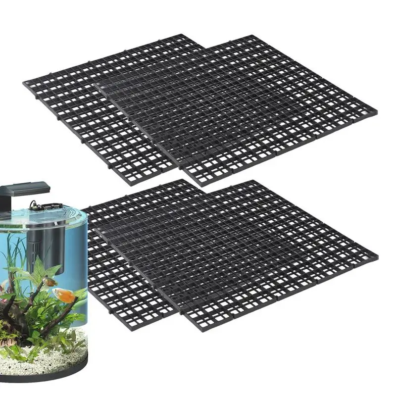 Tapa de tanque de peces, Panel de rejilla de 4 piezas, tapa de Acuario, capó, Tortuga, área de bastidor, placa de filtro de Acuario, tapa de terrario antisalto