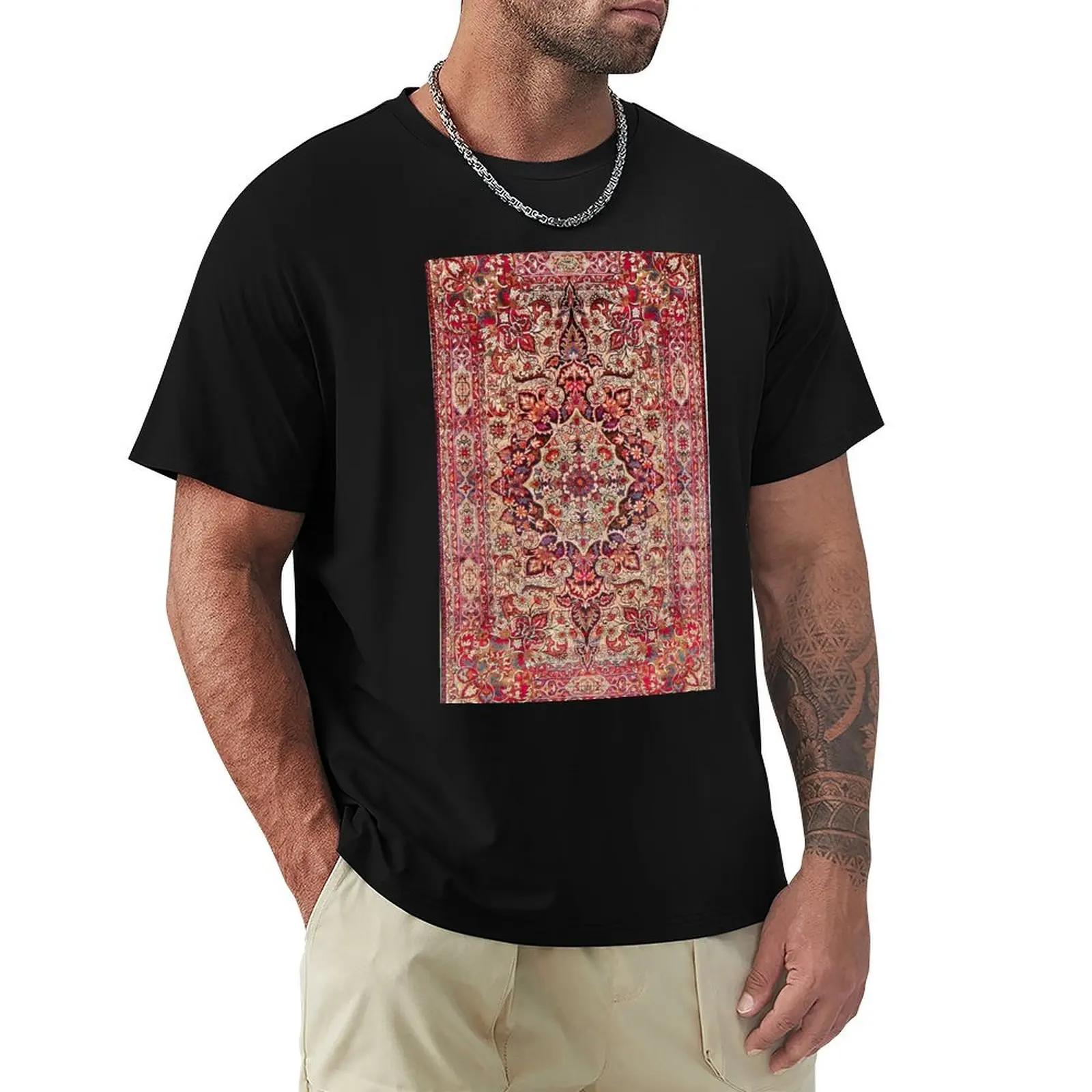 Enchanting Oriental Carpet Design – Elevate Your Style T-Shirt Large Size Basic Casual T-Shirt