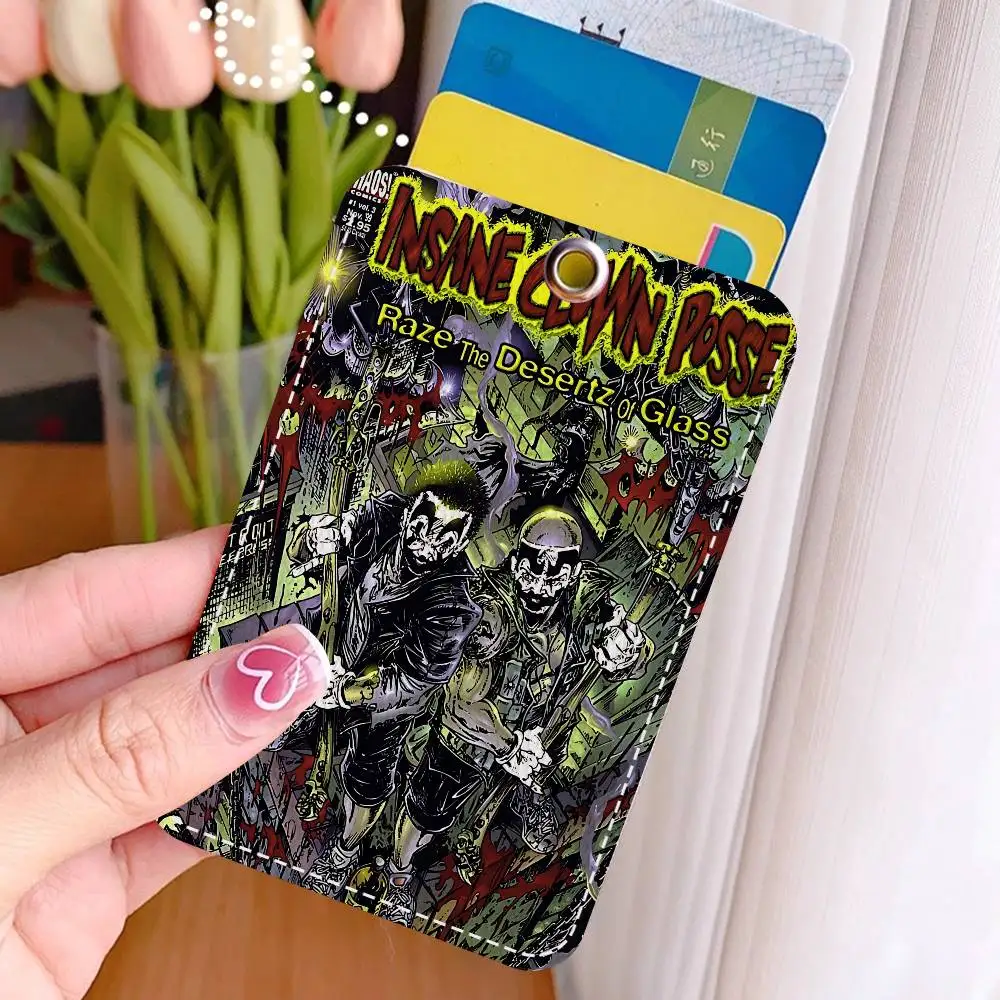 I-Insane Clown Posse Keychain Card Holders Keyring Bank Bus ID Credit Cards Key Ring Chains