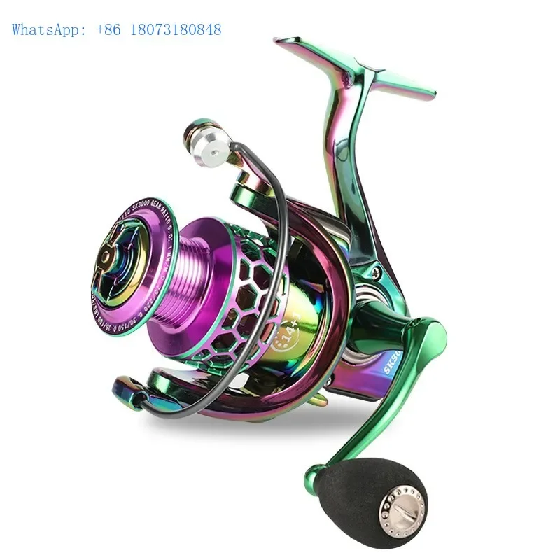 Best selling all-metal retractable Fresh water saltwater casting reel set and rotary fishing line wheel