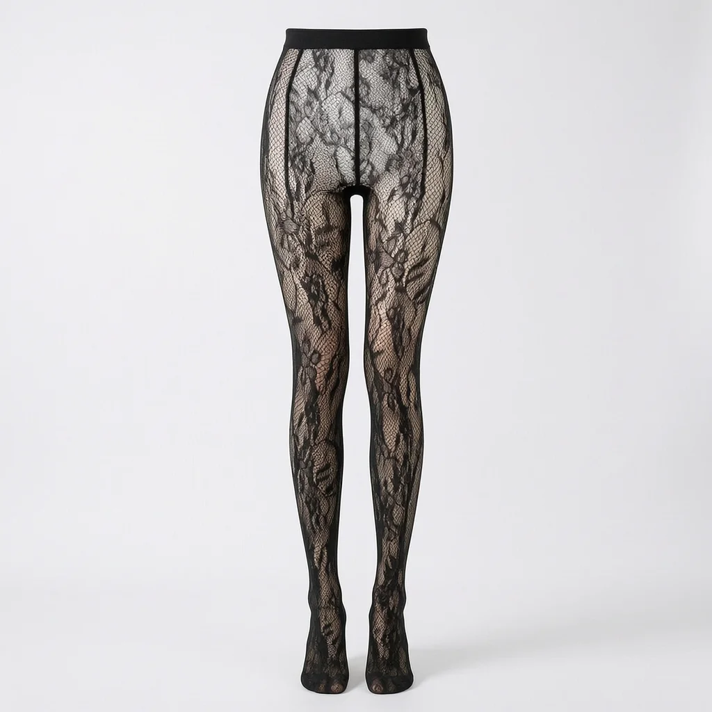 Gothic Mesh Tights Hollow Jacquard Sheer Sexy Cosplay Halloween Party Stockings Summer Thin Transparent Multi Color