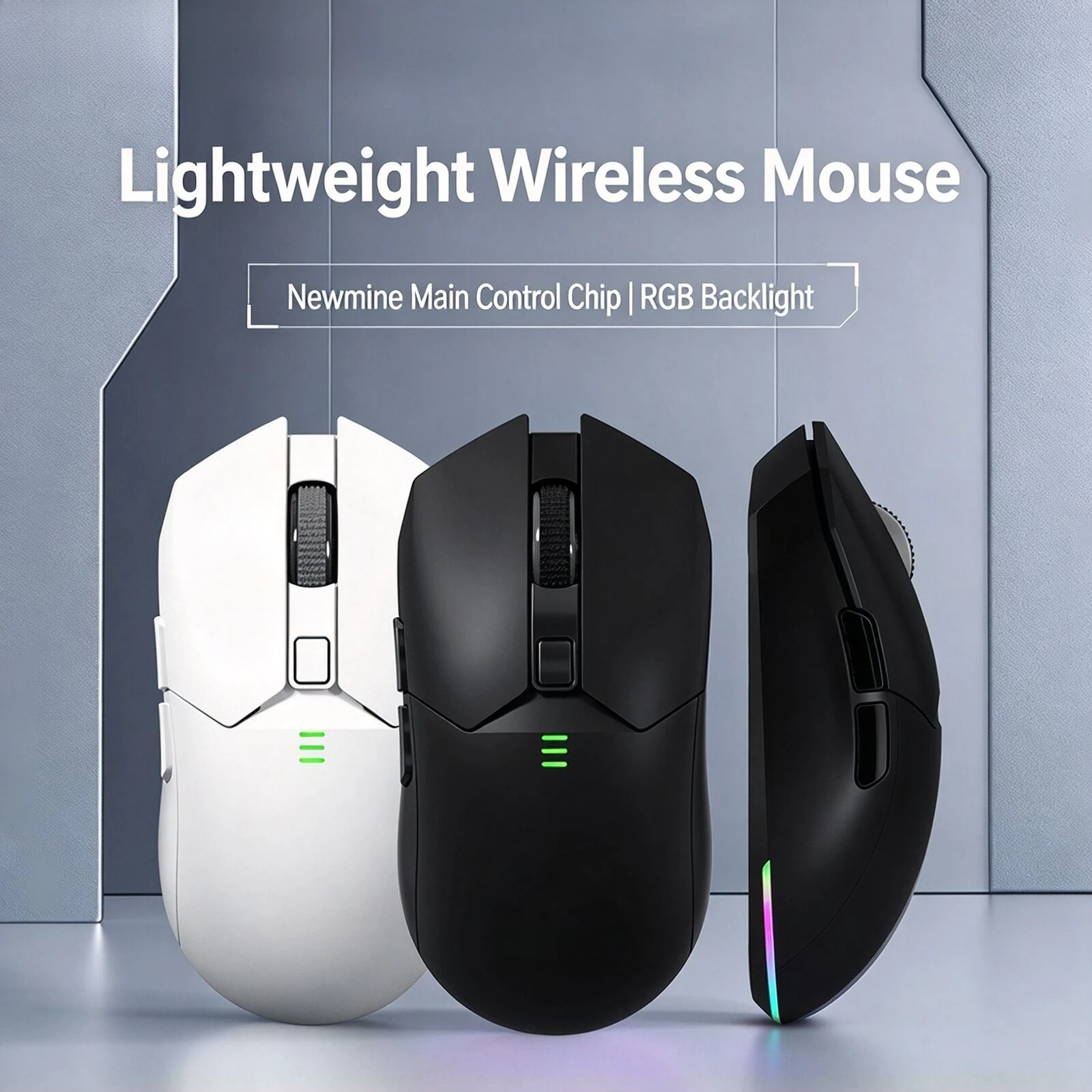 Lightweight 75g Wireless Gaming Mouse 2.4G & Bluetooth Dual Mode 6 Keys Backlit 1600 DPI Ergonomic Computer Mice for Laptop PC