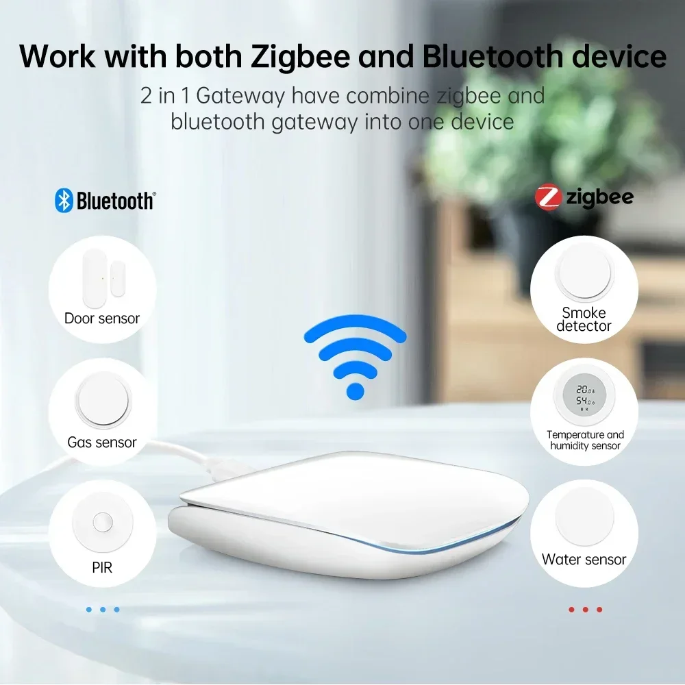 TNCE Tuya zibee3.0 Hub Gateway cablato, Bluetooth Multi-Mode Smart BLE Wireless Remote Control Bridge per Google Home Alexa alice