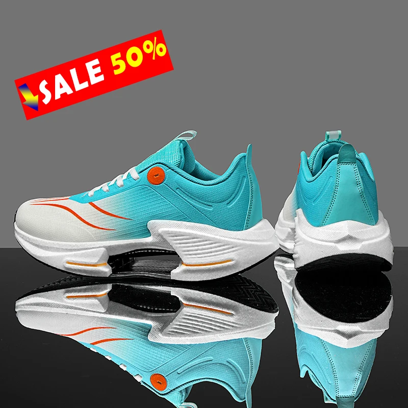 

New 2025 Men Running Shoes Air Cushion Marathon Sports Breathable Lightweight Women's Comfortable Athletic Nonskid Sneakers ﻿