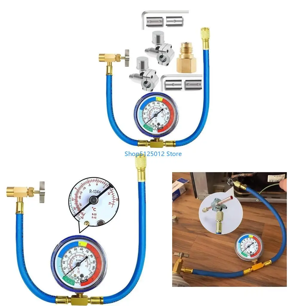 G8TC Sealing Adapter Hose Refrigerant Piercing Valves Refrigerant Filling Hose