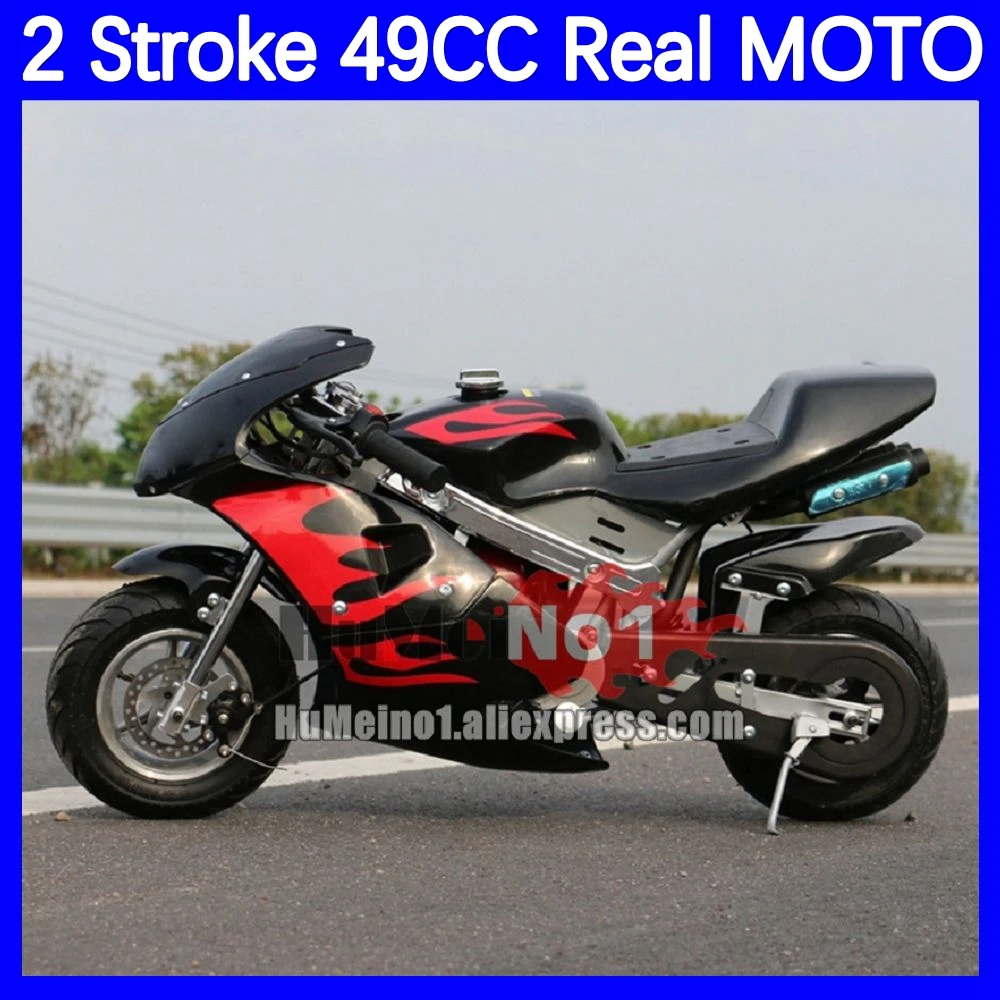 40Colors 2Stroke 49/50 CC Mini Motorcycle Sports Gasoline OFF Road Vehicle Apollo Mountain Pocket Bike Race Kids Small Motorbike