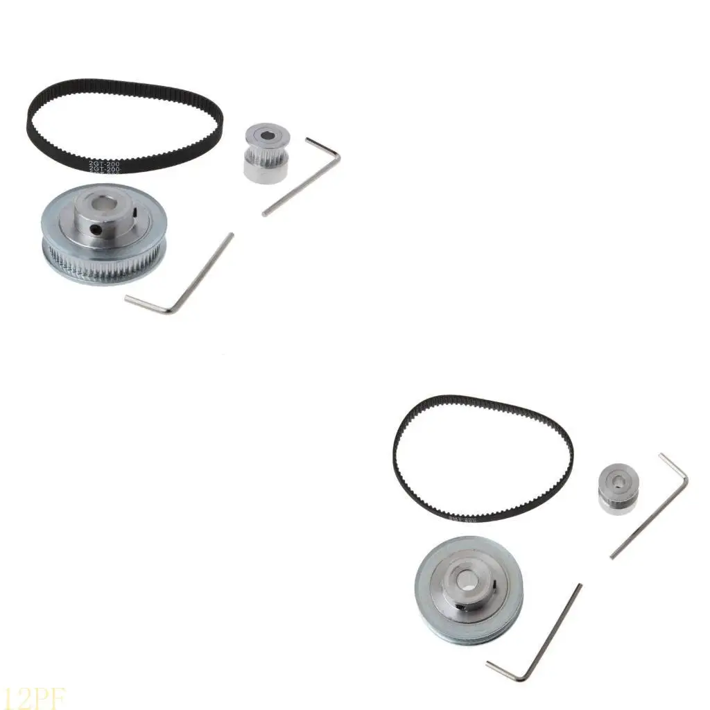 12PF GT2 Timing Belt Closed-loop 200mm Pulley 20 Teeth and 60 Teeth for 3D Printer