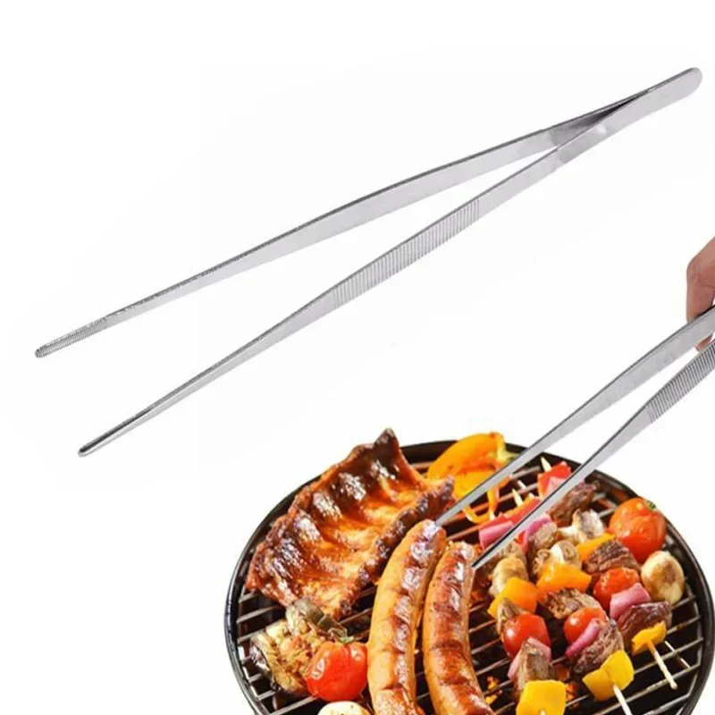 

Barbecue Food Tongs Non-Slip Cooking Clip Stainless Steel Churrasco Tweezers Clip Buffet Restaurant Tools Kitchen Accessories