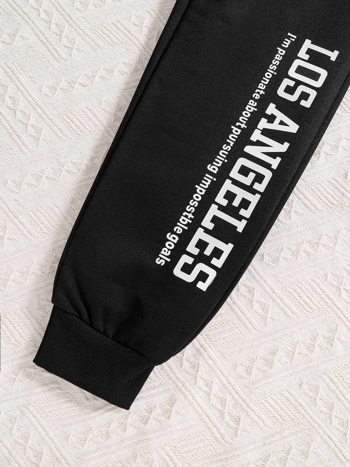 Çocuk giyim sonbahar kızların moda seti trendy siyah hoodie + beyaz omuz askısı astar + siyah pantolon 3-piece set