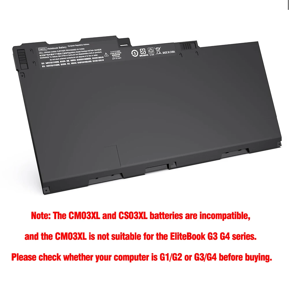 CM03 CM03XL Laptop Battery for HP EliteBook 740 745 750 755 840 845 850 855 G1 G2 Series Notebook CO06XL 716724-421 717376-001