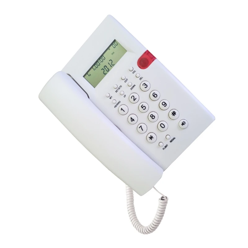 K010A-1 Desktop Phone Corded Telephone Fixed Landline CallerID Display Last Number Redial for Home Office or Hotel Use Y3ND