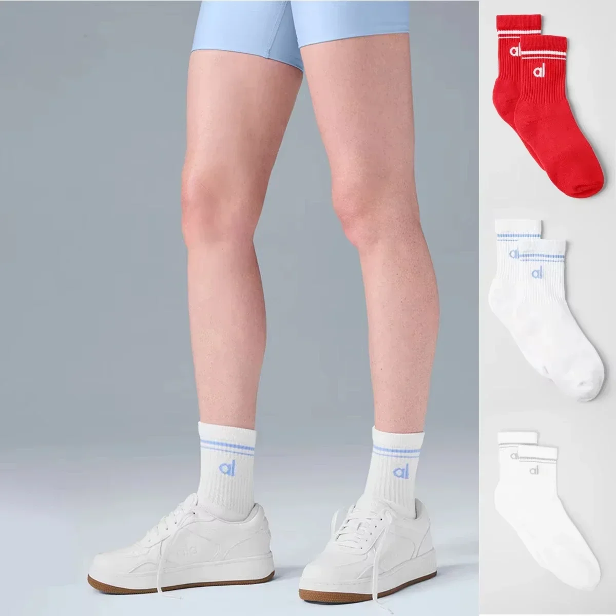 جوارب اليوغا النسائية للجنسين من AL، جوارب رياضية قطنية للتمرين والجري، ناعمة ومريحة، كاجوال مناسبة لجميع المواسم، قابلة للتنفس