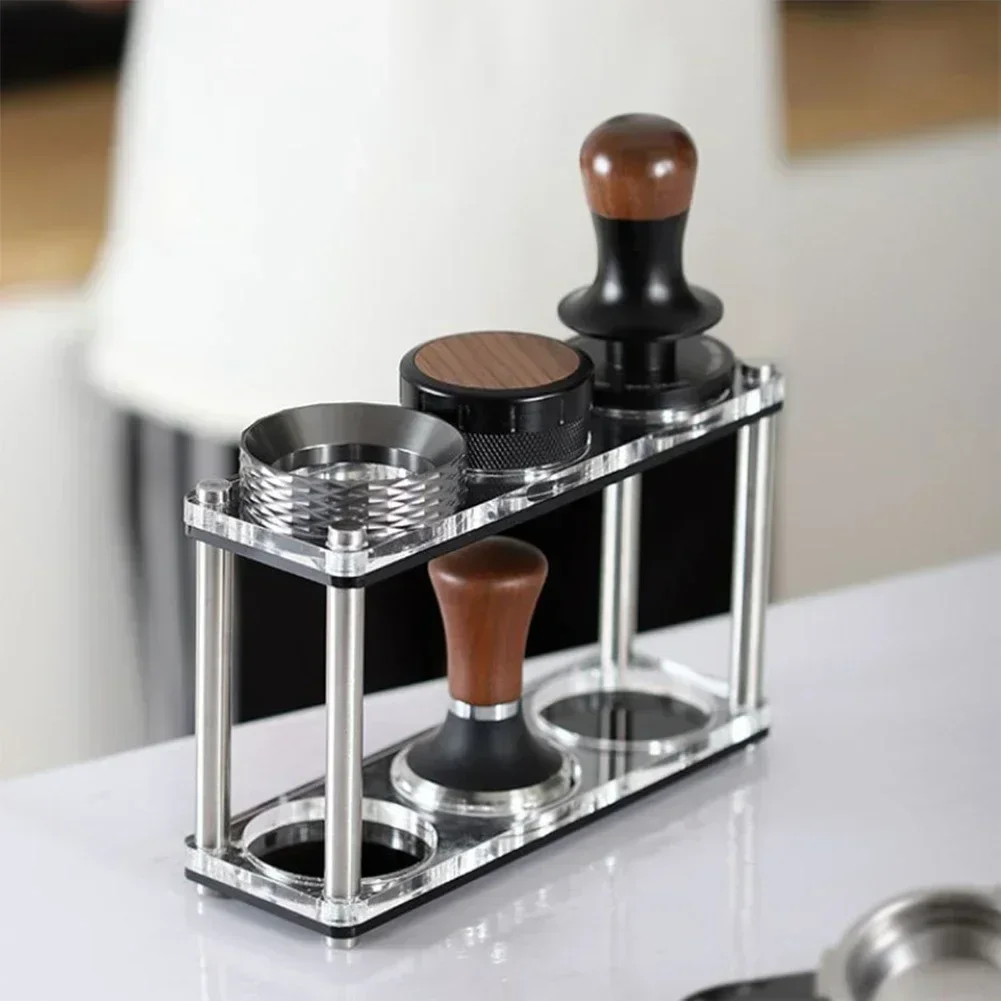 1/2 Layer Coffee Tamper Holder Filter Stand Espresso Tools For 51/54/58mm Worktop Stainless Steel Coffee Tamper Espresso Station