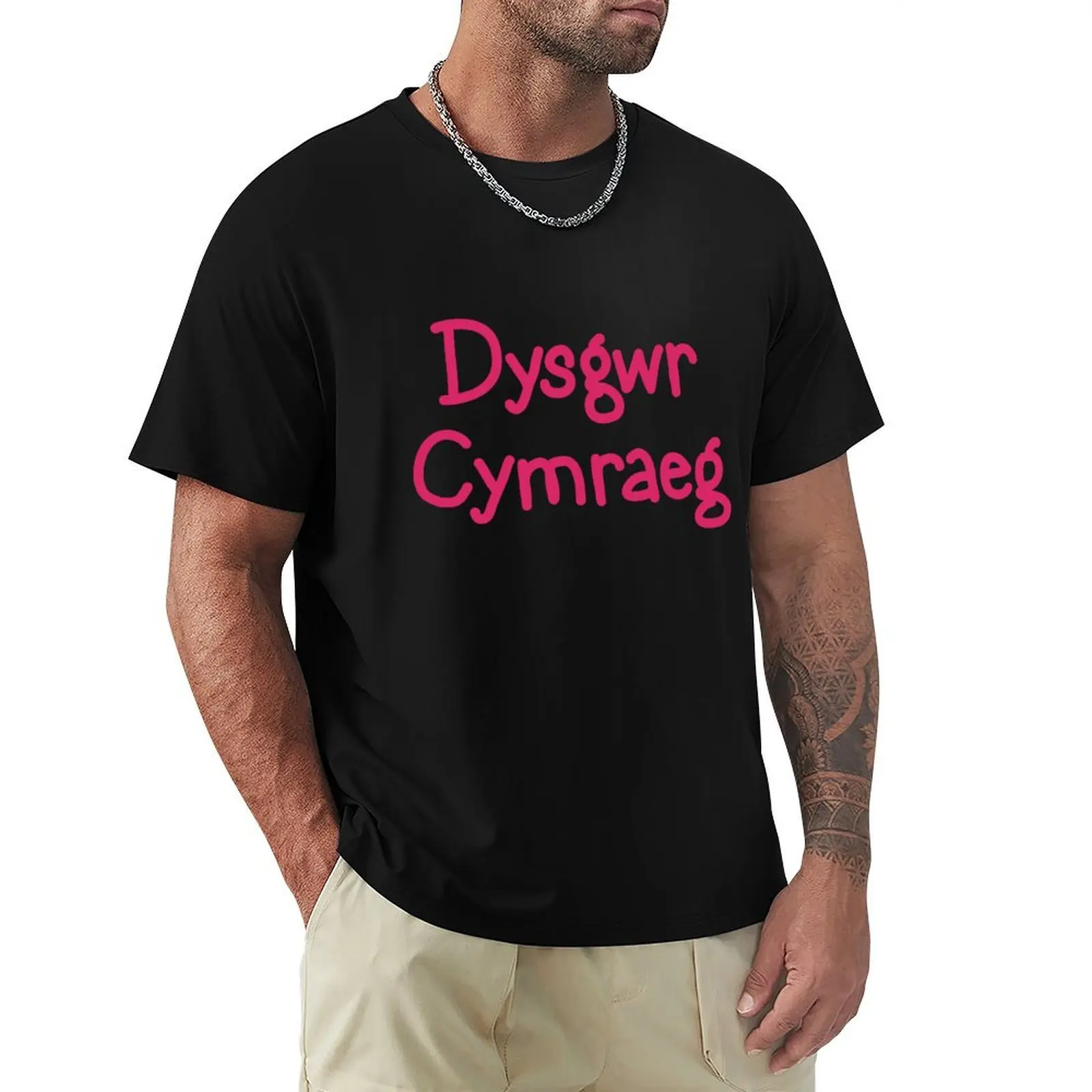 Welsh Learner Dysgwr Cymraeg T-Shirt t shirt men 100% cotton luxury brand T-Shirt