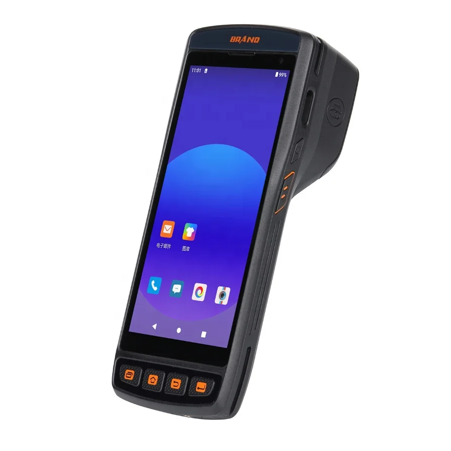 5.5inch android barcode scanner option waterproof shock proof near field communication wireless payment pda