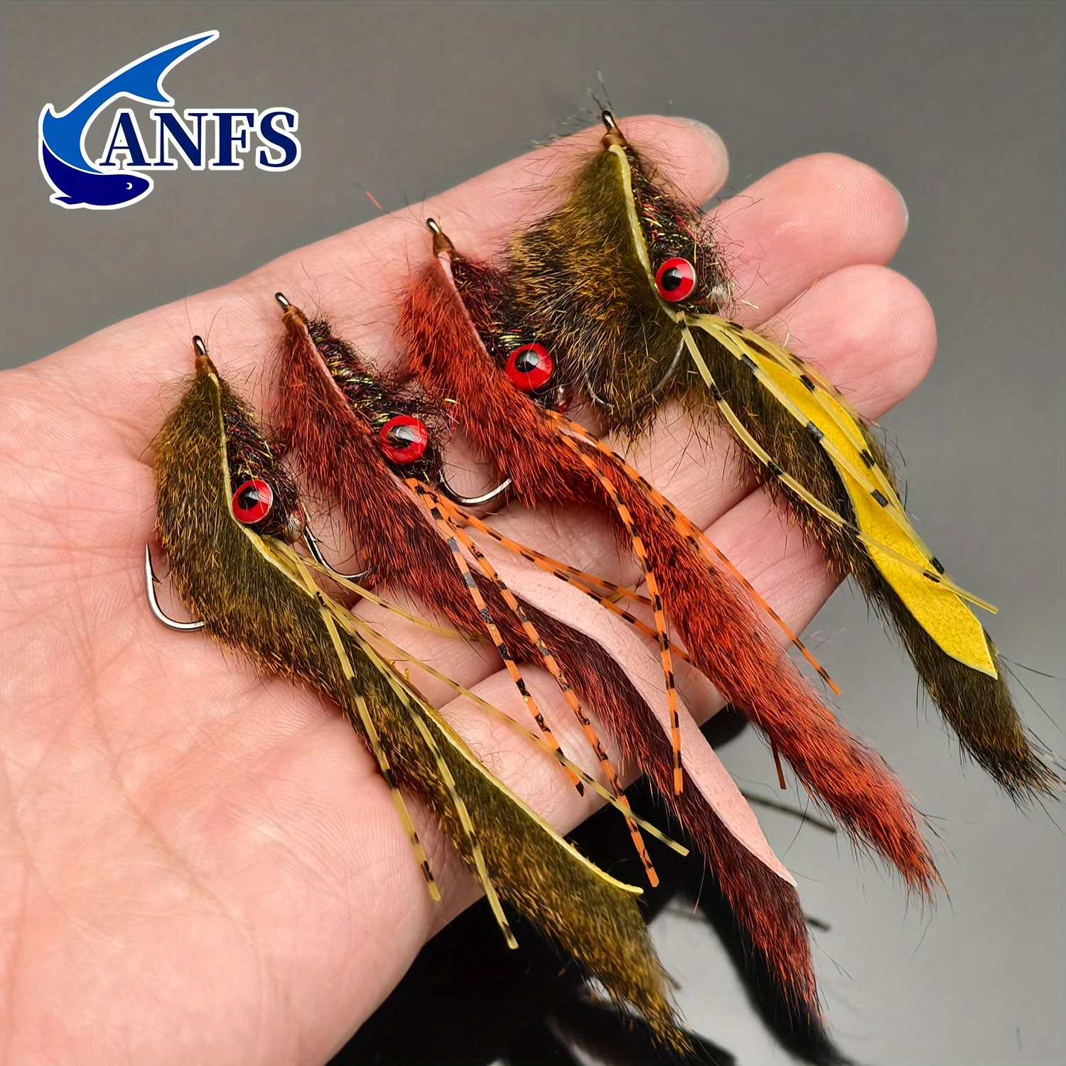 Moscas Zonker ANFS hechas a mano para pesca con mosca en agua dulce - imagen 5