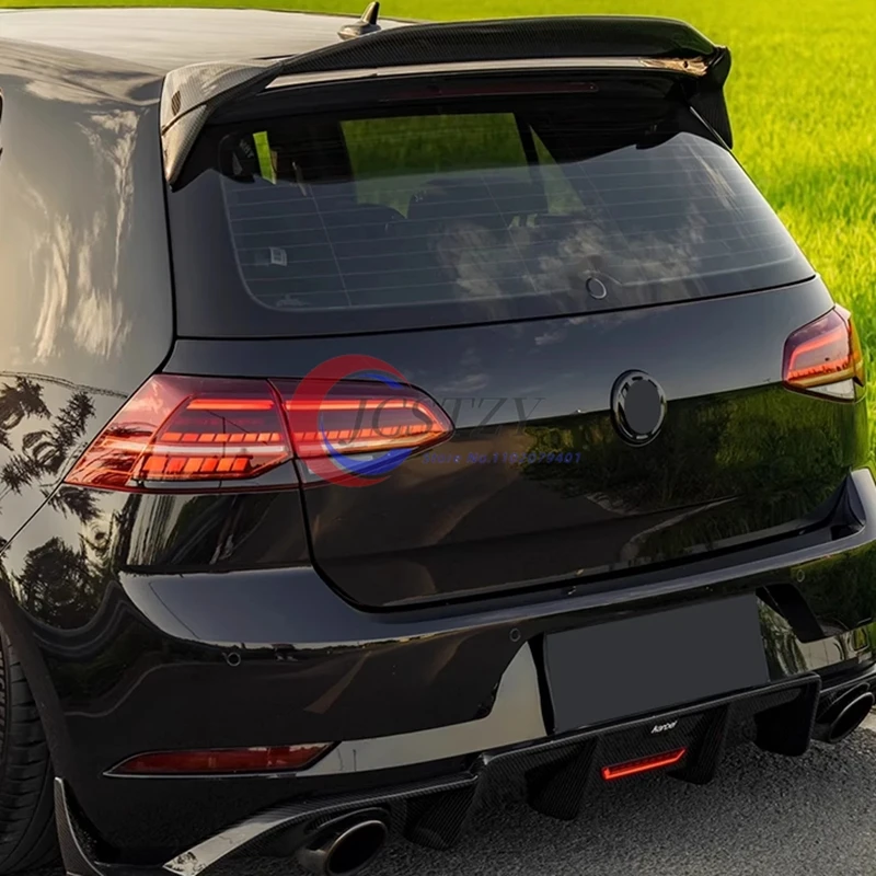For Volkswagen Aspec Ppv400 Golf 7 MK7 7.5  2014-2019 ABS Plastic Rear Spoiler Wing Trunk Lid Cover Car Styling